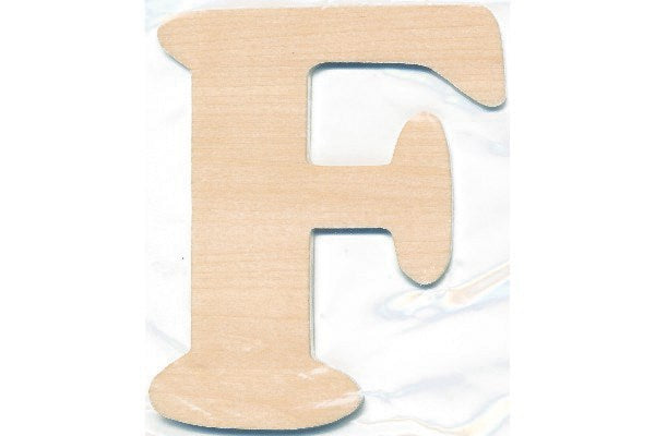 Træbogstav F 10cm x 4mm